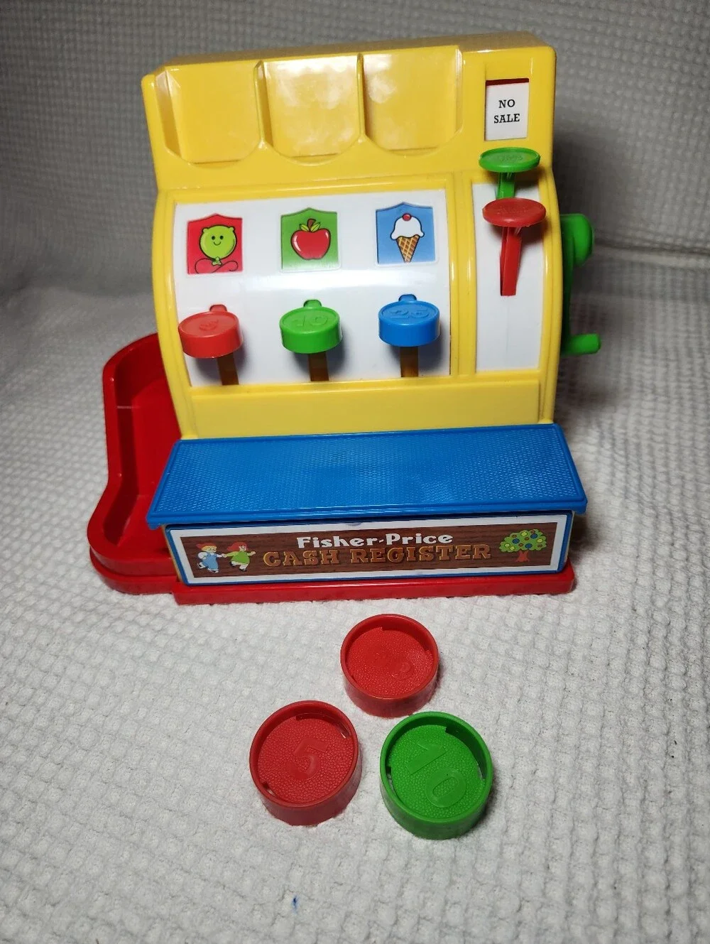 Fisher-Price Yellow Kids Cash Register Toy - Bright Multicolor Play Set
